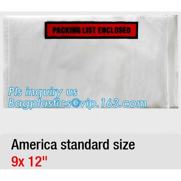 Waterproof packing list envelopes with self adhesive A3 A4 B4 B5 A7 C5 C7size, packing list enclosed envelope a5, bageas