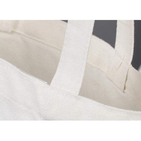Leisure Foldable White Cotton Canvas Shopping Tote Eco Friendly