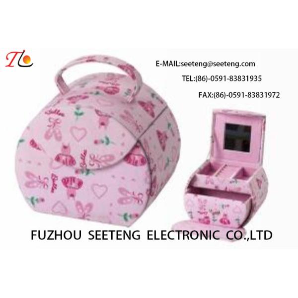 High end and elegant PU leather jewelry box for wholesale from manufacturer jewelry box with mirror box drawer