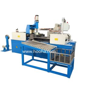 Full Automatic Cable Coiling And Wrapping Machine Finished Cable Packaging