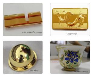 China 24Kt Without Cyanide Brush Gold Plating Solution Pocerlain Copper Plating Fluids on sale