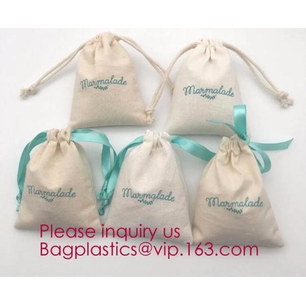 Black Cotton Linen Packaging Pouch With Grosgrain Ribbon,Linen Grid Printed Drawstring Storage Bag Pouch Organizer BEGAS