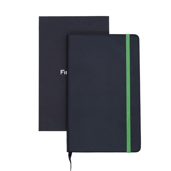 Green Corner Writing Journal Notebook Customized Embossed Logo FSC Approved