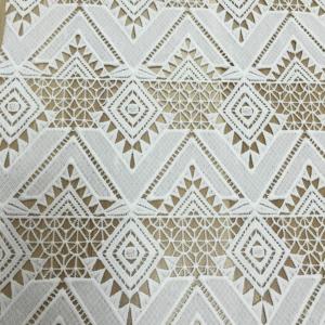 China Ivory Geometrics Chemical Lace Embroidery Fashion fabric for Garment Accessories on sale