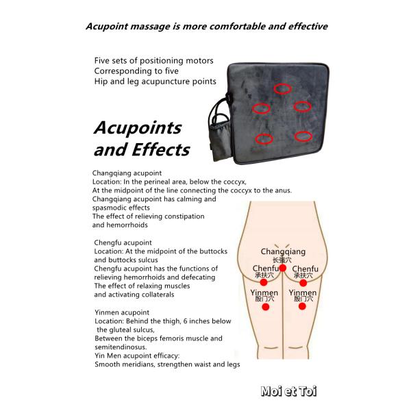 50D Sponge Vibrating Massage Pads With Heat Not Collapse After Long Sitting