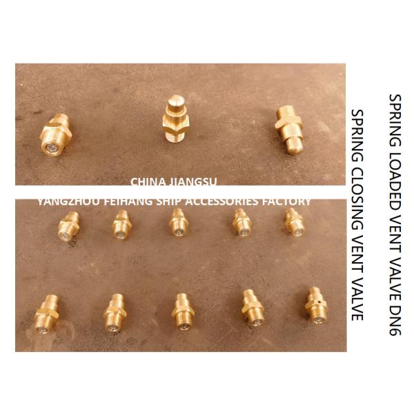 DN6 Brass Spring Loaded Vent Valve with Threaded Ends Compliant to CB/T3778-1999 Standards