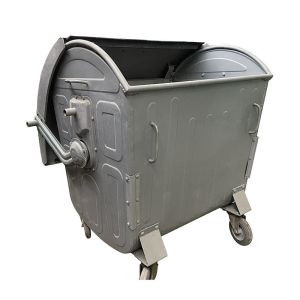 Cheap 1100l 1100liter Street Outdoor Large Trash Waste Metal Galvanized Stainless Steel Garbage Can With Wheels for sale
