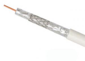 China Rg6u Coaxial Cable 75 Ohm , Tri - Shield Satellite Coaxial Cable Foam PE Insulation on sale