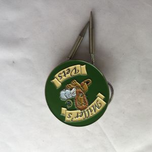 Buy cheap Satained Glass Beauty Lapel Pin Zinc Alloy Badge with two metal butterfly from wholesalers