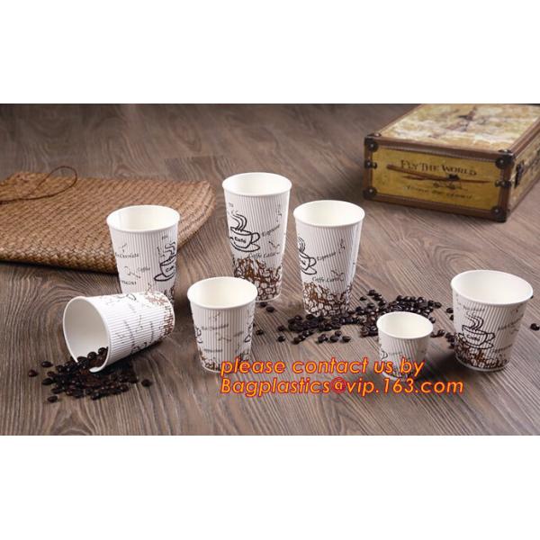 ripple wall / double wall / single wall disposable coffee paper cup with lids, 8OZ, 12oz 14 OZ cup,paper cup disposable