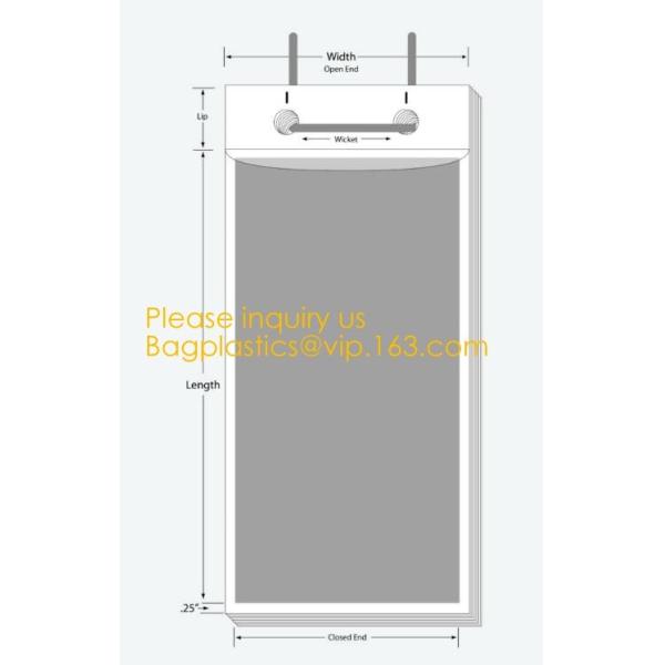biodegradable plastic food bread wicket bag, PACK, Accept Custom Order bread packaging CPP BOPP plastic wicket bread bag