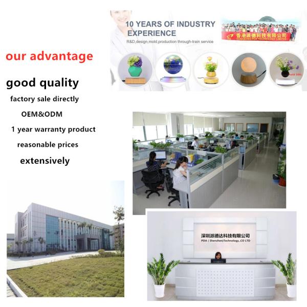 360 led light ceramic magnetic floating levitation air bonsai plant tree pot