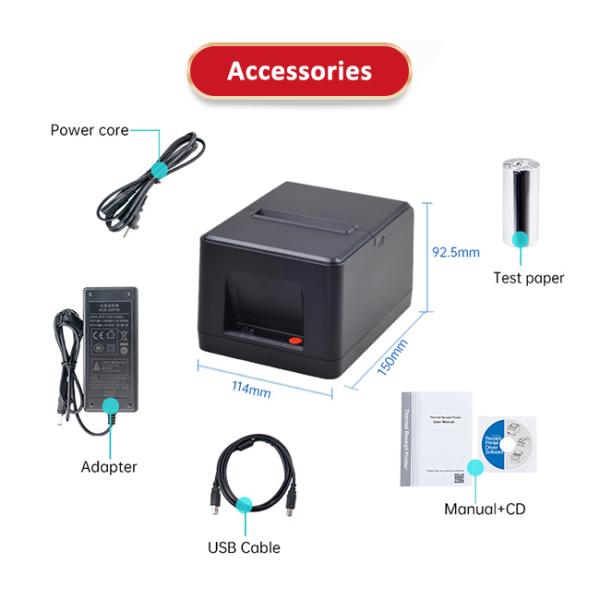 48mm Bluetooth USB Direct Thermal Printer Support GB18030