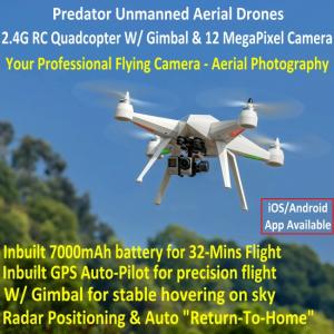 China Predator Unmanned Aerial Vehicle 7CH RC Quadcopter Drone Photography Fly Camera Recorder on sale