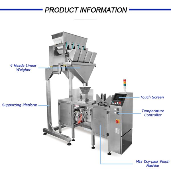 1KW Cat Litter Packaging Machine Multi Head Scale Quantitative Weighing Fully Automatic Packaging
