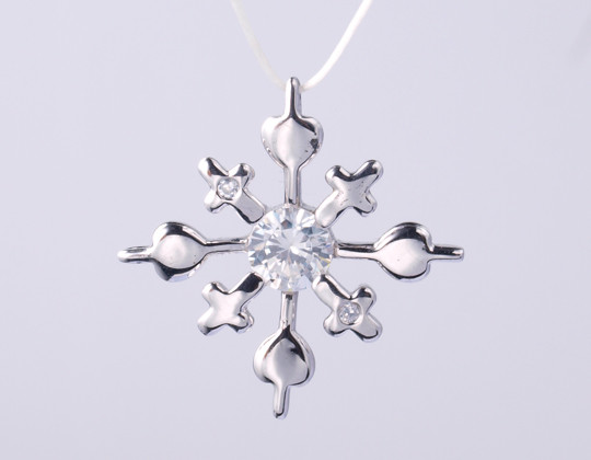 Quality Cross w/Heart AAA CZ S925 Silver Religious Cross Pendant with Engraved Logo and 46cm silver jewelry pendant with Rolo wholesale