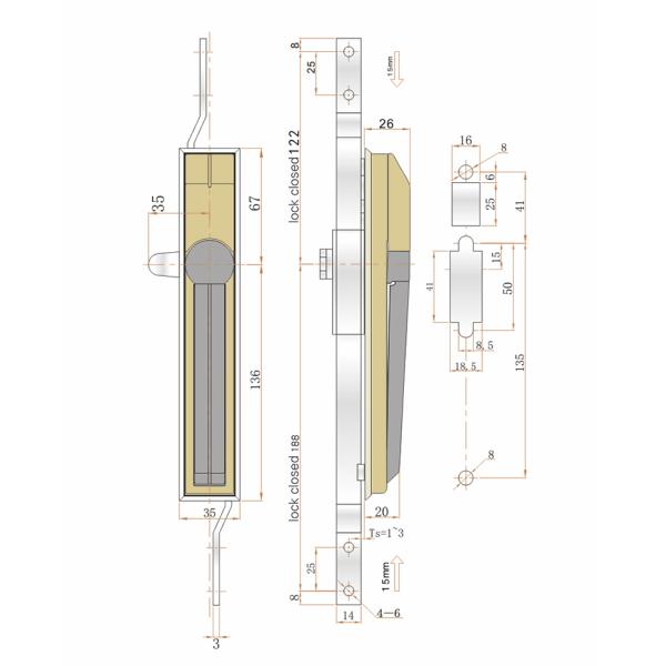 Rod Control Swing Handle Lock