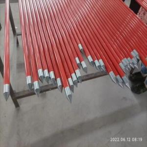 China 1600mm Length Red FRP Rods Vertical Pole Solid Fiberglass Rod on sale