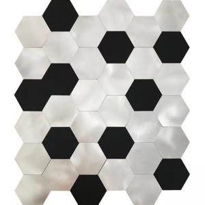 Cheap Vibration Metal Hexago Aluminium Mosaic Tiles Antirust 12*12in for sale
