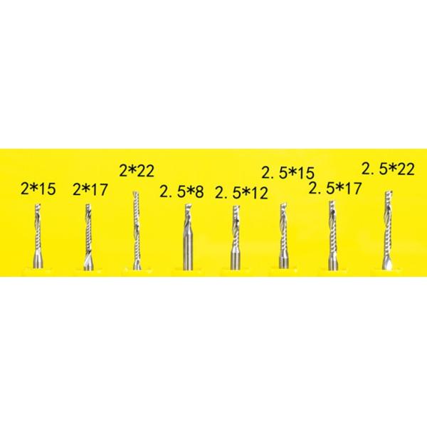 3.175mm Single Flute Cutter Carbide End Mill For Cutting And Engraving