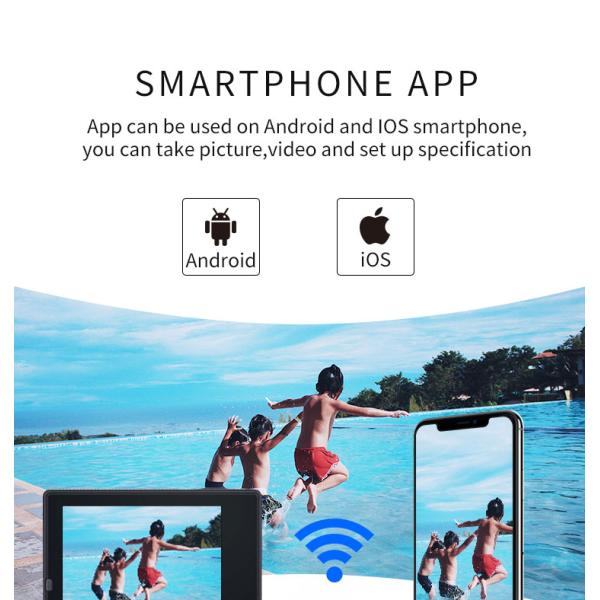 Helmet Sports 4k Ultra Hd Wifi Action Camera 140 Degree 400mAh Camcorder Video Recording