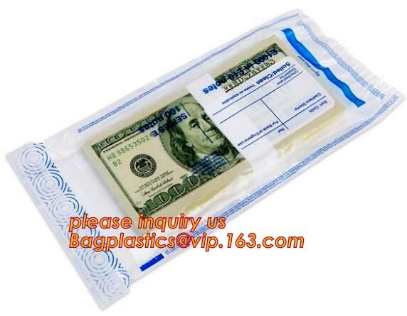 Evidence Paper Document Digital Opaque Bag, cash deposit bag, Security Bags Plastic Deposit PE Bag Cash Envelope Check S
