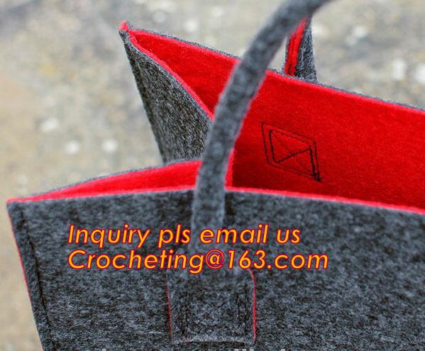 Custom Eco-Friendly Non Woven Felt Wine Bag, Custom High Quality Shockproof 8 Wine Bottle Bag For Beer or Champagne