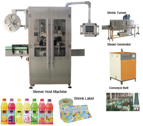 Full Automatic 50B/M Shrink Sleeve Label Machine With SUS304 Cover