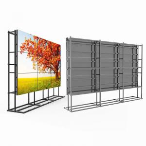 Cheap 1.7mm 49 55 Inch LG Samsung LCD Video Wall IR Touch Frame Floor Standing Cabinet for sale