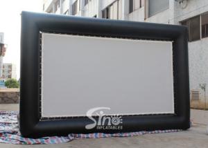 Cheap Custom made giant advertising inflatable movie screen with back frame for outdoor use for sale