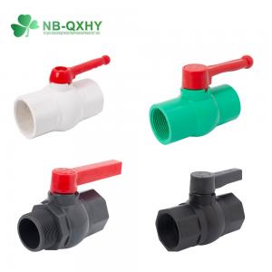 China Highly Durable PVC One Way Plastic Valve Dn32 Thread Ball Valve with UV Protection on sale