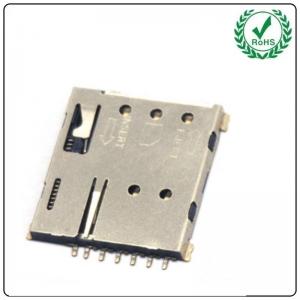 China Stable Performance Push Push Type Tablet Nano Sim Card Socket Holder Connector on sale