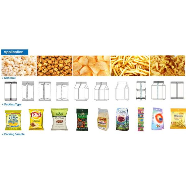 Chicken Popcorn Granule Packing Machine Premade Pouches Multi Function