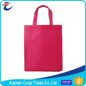 China Non Woven Fabric Shopping Bags Beautiful Red Color With Simple Design on sale