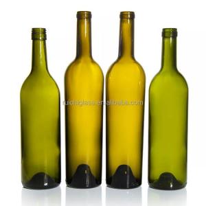 Cheap Body Material Super Flint Glass Customized OEM Painting Color Wine Bottle with Labels for sale