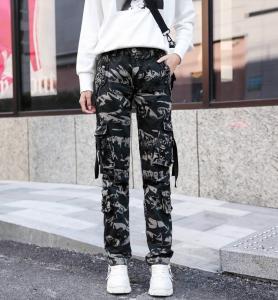 Cheap                  Wholesale Fashion Ripped Jeans Womens Denim Pants Side Pocket New Trouser Pant for Woman Cargo Pant Jeans              for sale