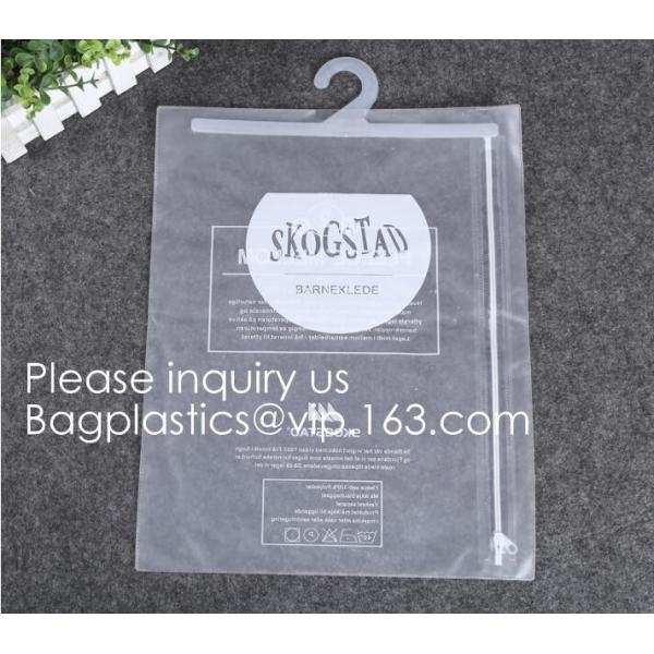 Transparent PVC hanger hook plastic bags for clothes packing,Better Protect and store CD's, books, magazines, papers and