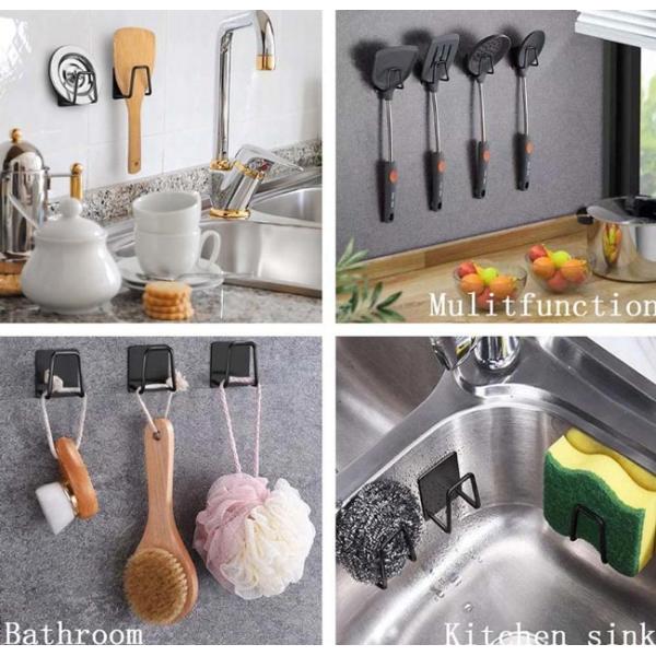 Strong Adhesive Small Kitchen Sink Sponge Holder Hooks