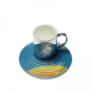 China Ceramic Cup Saucer Set  Ceramic Mug And Compartments Ceramic Plates  Sets Customized For Nice Gift on sale