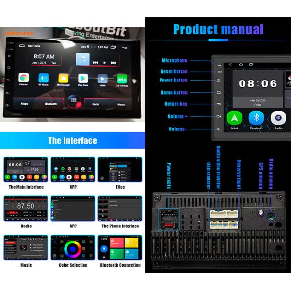 Capacitive Android Car Stereo 7 Inch IPS Wireless Android Auto Head Unit