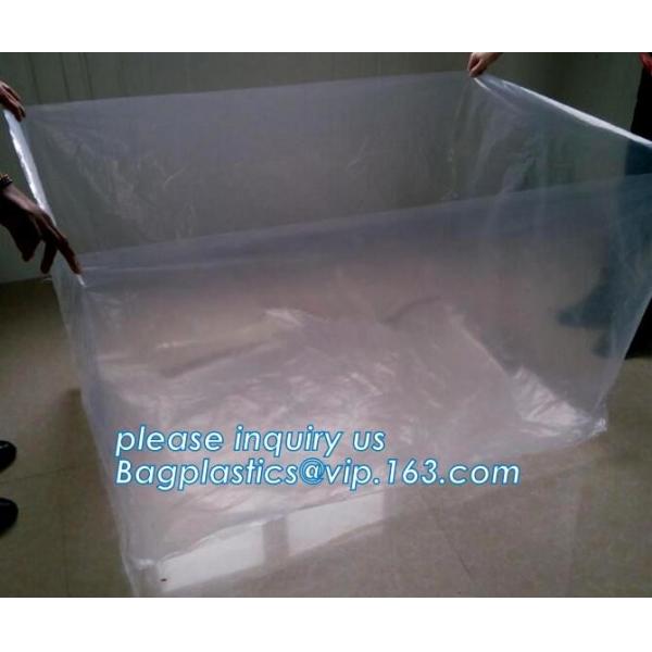 top covers clear plastic window covers printed pallet covers, Jumbo PE Plastic Type Reusable Pallet Cover, Gusseted Side