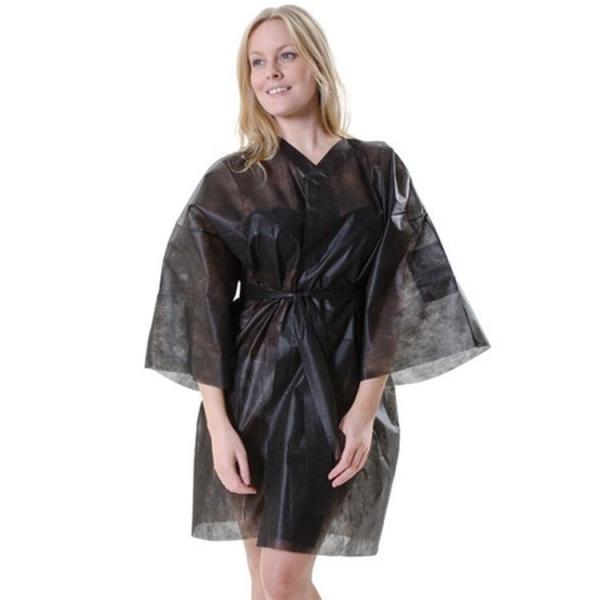 Disposable Nonwoven Kimono Men & Women Bathrobe Kimonos Spa Hairdressing Waterproof Disposable Bathrobes