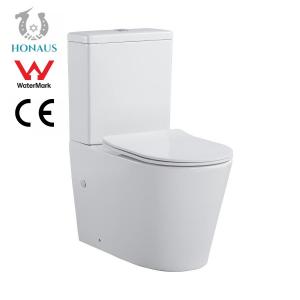 Cheap Glazed Trapway Ceramic Toilet Bowl Floor Mounted Water Closet Standard Slow Down Seat for sale