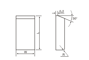 High Wearable Tungsten Carbide Saw Tips For Hardwood , Carbon Steel , Cork, YG6 ,YG6X