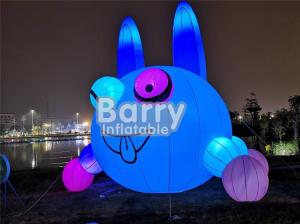 Cheap Outdoor Christmas Lovely Inflatable Rabbit Lighting Balloon For Advertisement for sale