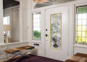 Cheap Original Artwork Architectural Decorative Stained Glass Door Panels Nouveau Art Deco for sale