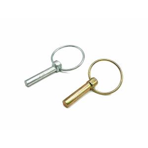 Cheap 1/4'' Lynch Pin Lock Safety Linch Pins Carbon Steel Yellow Zinc Effective Length 1-1/4'' For trailer Truck and Excavators for sale
