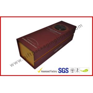 Cheap Handmade Silver Printed 1400g Grey Board Wine Packaging Boxes , Magnetic Wine Gift Packaging Boxes for sale