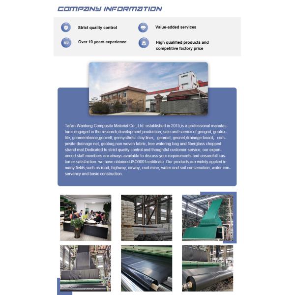 60 mil HDPE Liner Waterproof Membrane 40 mil Fish Pond Liner 0.5mm 20 mil Geomembrane