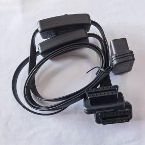China Flat Ribbon Obdii Splitter Cable , Y Splitter Obd Diagnostic Cable With Switch on sale